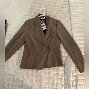 KUT from the kloth faux suede jacket New with tags buff color